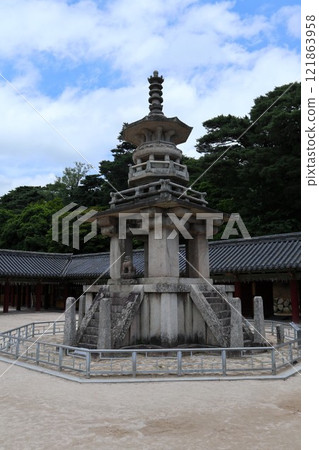 韓國慶州佛國寺的大寶塔 121863958