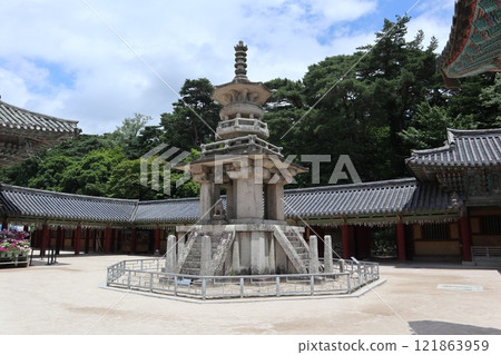 Dabotap Pagoda at Bulguksa Temple, Gyeongju, South Korea Dabotap Pagoda at Bulguksa Temple, Gyeongju, South Korea 121863959