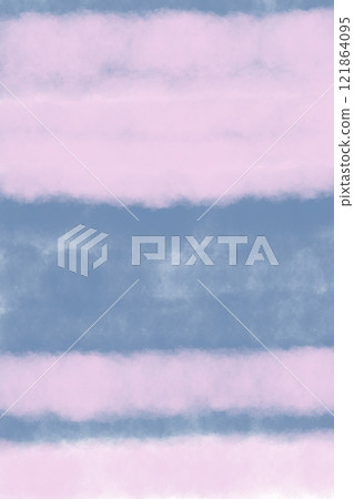 Stock Illustration: Abstract painting on a blue background (pink stripes) 121864095