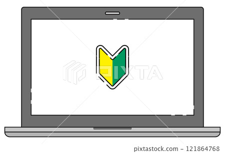 Image of a computer beginner Laptop Color Image of a computer beginner Laptop Color 121864768