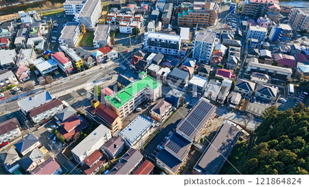 無人機航拍住宅區 無人機航拍住宅區 121864824