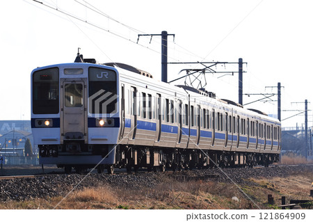 JNR 415 series train running on the Mito Line in the morning 121864909