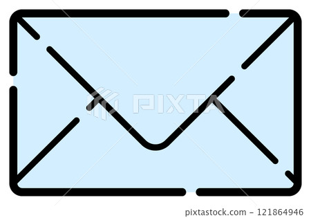 電子郵件圖示圖片淺藍色 電子郵件圖示圖片淺藍色 121864946