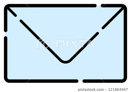 電子郵件圖示圖片淺藍色 電子郵件圖示圖片淺藍色 121864947