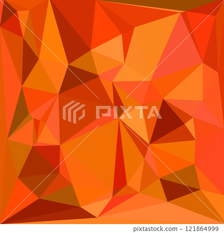 Stunningly Vibrant Abstract Geometric Art Created in Beautiful Warm Tones and Hues 121864999