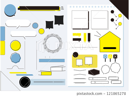 Information speech bubble decoration set 121865278