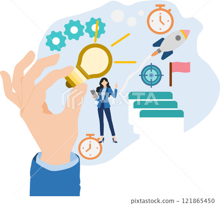 Illustration of business strategy 121865450