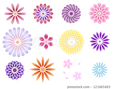 Flower stencil set A-1 121865883