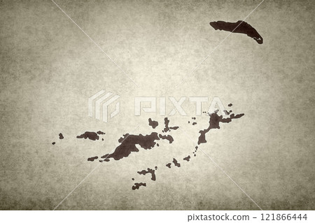 Map of the British Virgin Islands on a paper Map of the British Virgin Islands on a paper 121866444