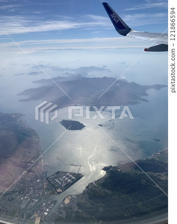 Landscape seen from an airplane 121866594