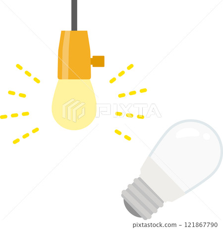 Simple pendant light and bulb 121867790
