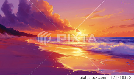 Space-inspired background with purple sparkling gems 121868390