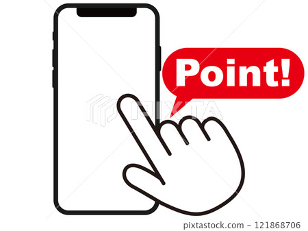 Point, click, check, touch, smartphone, finger, hand, operation, icon, simple, flash Point, click, check, touch, smartphone, finger, hand, operation, icon, simple, flash 121868706