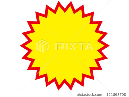 Surprise, jagged, frame, danger, attention, bargain, warning, zigzag, spikes, speech bubble, conspicuous, explosion 121868708