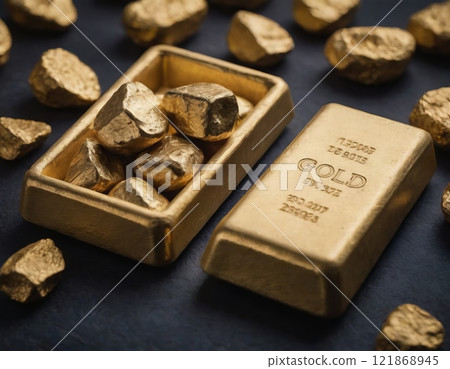 gold bars close up gold bars close up 121868945