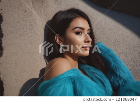 portrait of a young woman 121869047