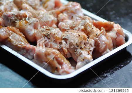 raw chicken or ferment chicken for cook 121869325