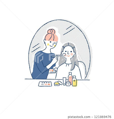 化妝師給女人化妝 121869476