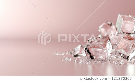 Frozen blocks banner: simple layout, cool theme, sharp edges, icy touch, pristine visual, refreshing appeal, sleek structure, clear aesthetics, cold ambiance, 121870363