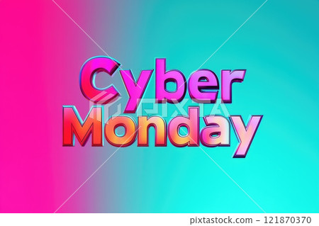 Digital shopping : vibrant text design for Cyber Monday, online deals, discounts, e-commerce excitement, showcasing modern consumer experience during this highly anticipated event. Digital shopping : vibrant text design for Cyber Monday, online deals, discounts, e-commerce excitement, showcasing modern consumer experience during this highly anticipated event. 121870370
