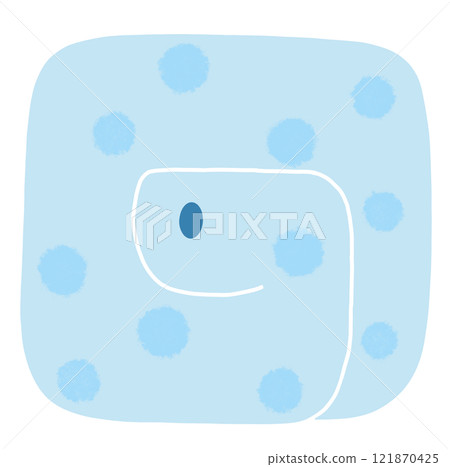 Coiled light blue snake 121870425