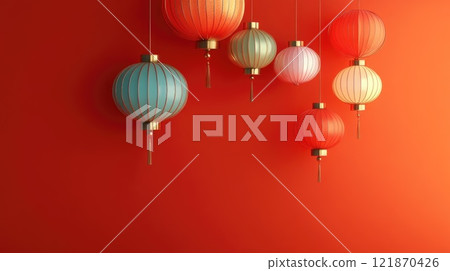 Lunar celebration: Koreans in joyful celebration of Seollal, capturing vibrant traditions, communal harmony, essence of family reunions during festive period, honoring arrival of the New Year. 121870426