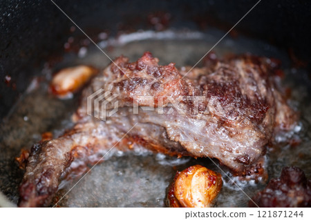 Deep fried venison (stock photo) 121871244