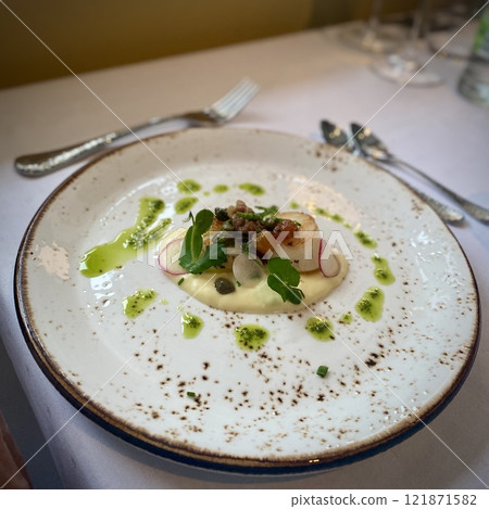 Nordic cuisine starter restaurant Nordic cuisine starter restaurant 121871582