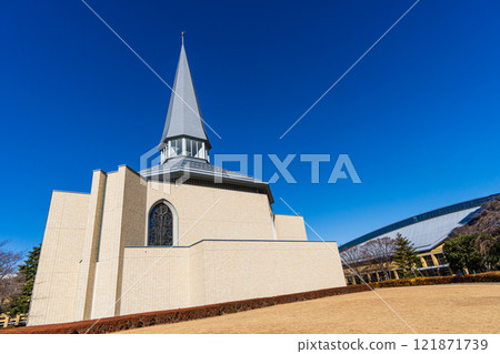 Image of a chapel under a blue sky - Aoyama Gakuin Image of a chapel under a blue sky - Aoyama Gakuin 121871739