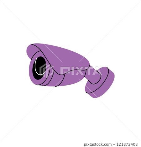 Video camera. Security surveillance system. Vector illustration 121872408