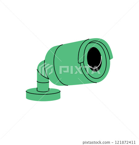 Safety camera. Security surveillance system. Vector illustration 121872411