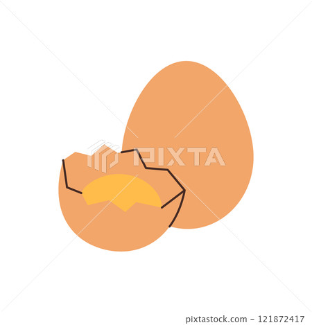 Organic chicken eggs. Organic farm chicken eggs. Vector illustration. Organic chicken eggs. Organic farm chicken eggs. Vector illustration. 121872417