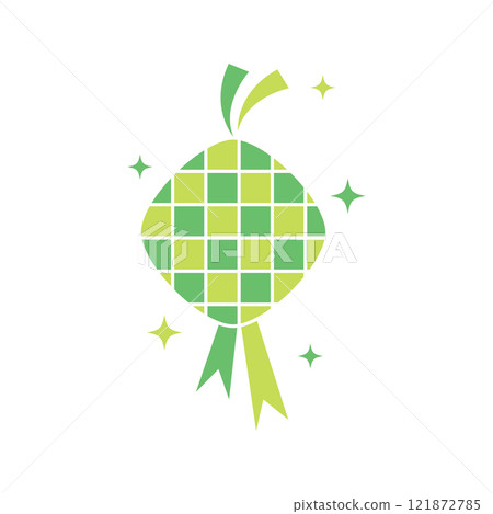 Ketupat or rice dumpling icon 121872785
