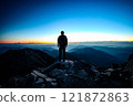 Waiting for the sunrise at the summit of Mt. Hakusan 121872863