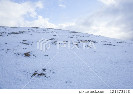 冬季鳥取沙丘的雪景 鳥取縣 鳥取沙丘 121873138
