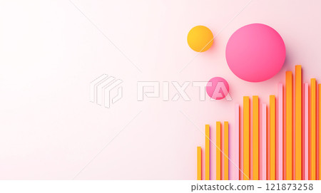 Colorful geometric shapes with vibrant pink and yellow tones Colorful geometric shapes with vibrant pink and yellow tones 121873258