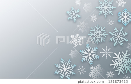 Snowflake background gray 121873413