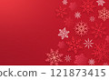 Snowflake Background Red 121873415