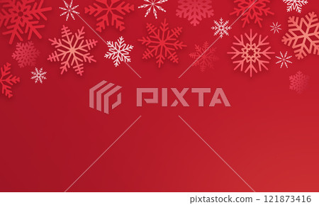 Snowflake Background Red 121873416