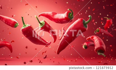 Red pepper background 121873912