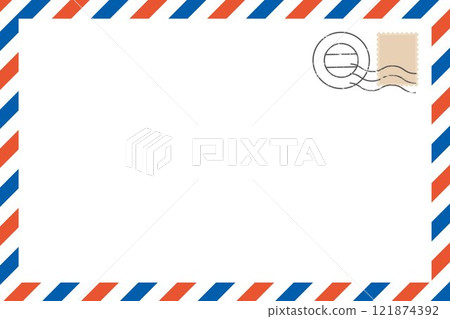 航空郵件風格框架圖 121874392