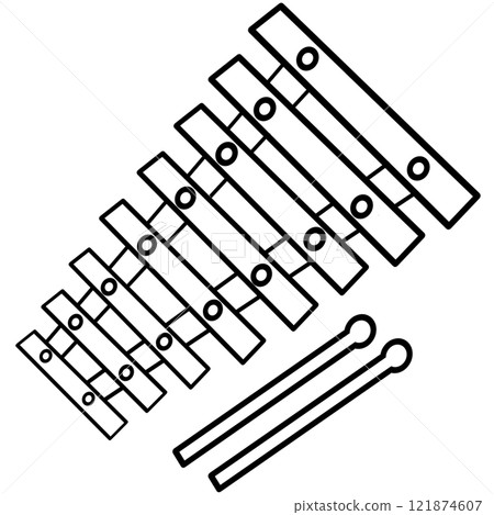 Outline of Xylophone 121874607