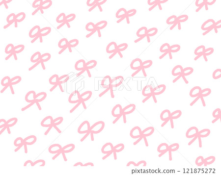 Hand-drawn cute ribbon pattern background illustration Hand-drawn cute ribbon pattern background illustration 121875272