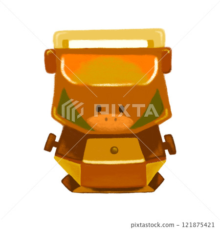 Cute cow character design, color blocks animal crayon illustration Cute cow character design, color blocks animal crayon illustration 121875421