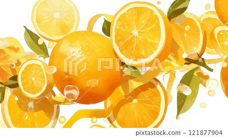 Illustration of citrus orange 121877904