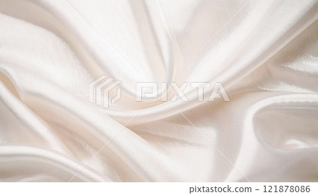 閃亮的白色織物背景 121878086