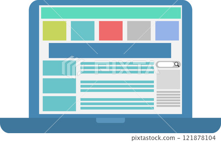Laptop graphic illustration Laptop graphic illustration 121878104