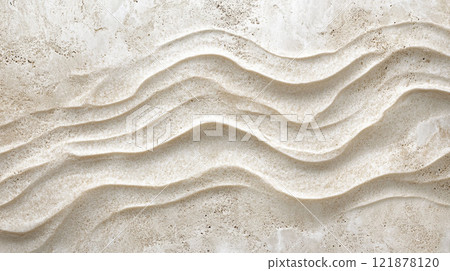 Sand ripples left in the sand 121878120