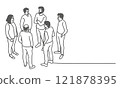 Business team success, discussing something. 121878395