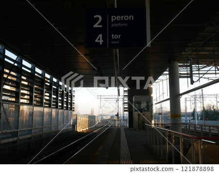 Krakow Zablocie Station platform in Poland Krakow Zablocie Station platform in Poland 121878898